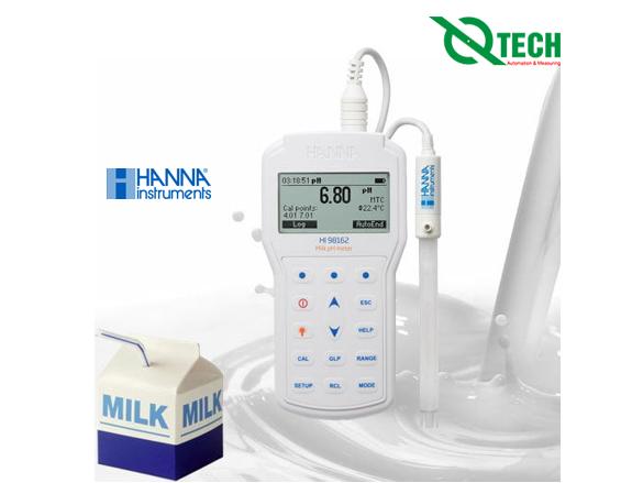 Máy đo PH/ Nhiệt độ trong sữa Hanna HI98162